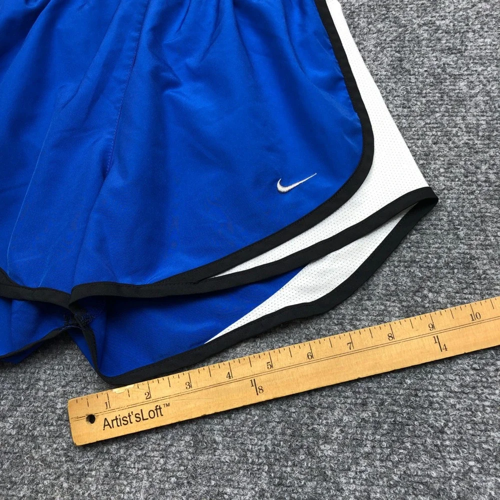 Nike Dri-FIT Tempo Running Shorts Royal Blue White Mesh Trim Womens XS